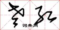 刘少英老红草书怎么写