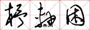 刘少英杼轴困草书怎么写