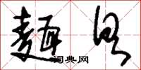 刘少英面具草书怎么写