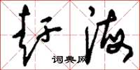 刘少英赶海草书怎么写