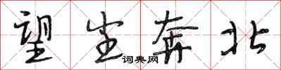 段相林望尘奔北行书怎么写