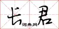 段相林长君行书怎么写