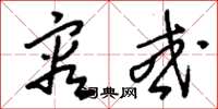刘少英容或草书怎么写