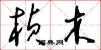 刘少英桢木草书怎么写