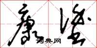 刘少英康涂草书怎么写