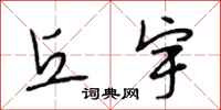 段相林丘宇行书怎么写