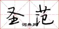 段相林圣范行书怎么写