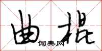 段相林曲棍行书怎么写