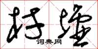刘少英村墟草书怎么写