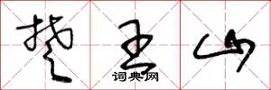 王冬龄楚王山草书怎么写