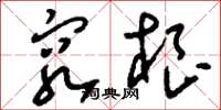 刘少英穷根草书怎么写
