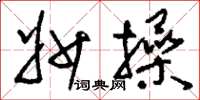 刘少英妙操草书怎么写