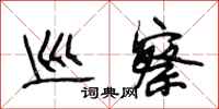 段相林巡察行书怎么写
