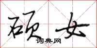 段相林硕女行书怎么写