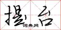 段相林提台行书怎么写