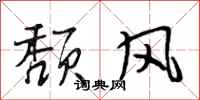 段相林颓风行书怎么写