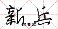 段相林新兵行书怎么写