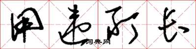 刘少英用违所长草书怎么写