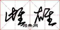 朱锡荣雌雄草书怎么写