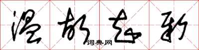 朱锡荣温故知新草书怎么写
