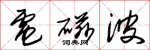 朱锡荣电磁波草书怎么写