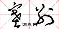 刘少英塞别草书怎么写