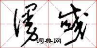 刘少英谩彧草书怎么写