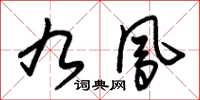 朱锡荣九凤草书怎么写