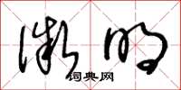 王冬龄微明草书怎么写