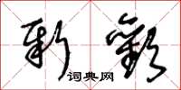 王冬龄新欢草书怎么写