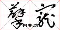 刘少英孽宠草书怎么写