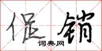 段相林促销行书怎么写