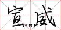 段相林宣威行书怎么写