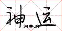段相林神运行书怎么写