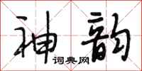 段相林神韵行书怎么写