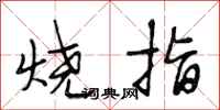 段相林烧指行书怎么写