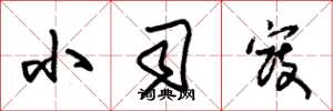 朱锡荣小司寇草书怎么写