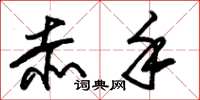 朱锡荣赤手草书怎么写