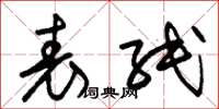 朱锡荣表纸草书怎么写