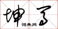 朱锡荣坤马草书怎么写