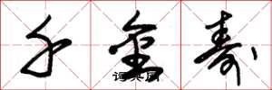 朱锡荣千金寿草书怎么写