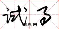 朱锡荣试事草书怎么写