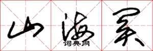 朱锡荣山海关草书怎么写