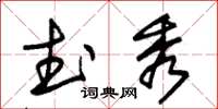 朱锡荣武秀草书怎么写