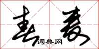 朱锡荣春麦草书怎么写