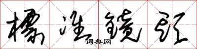 朱锡荣标准镜头草书怎么写