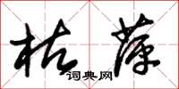 朱锡荣枯萍草书怎么写