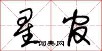 朱锡荣星官草书怎么写
