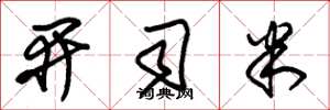 朱锡荣开司米草书怎么写