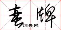 朱锡荣蛮牌草书怎么写